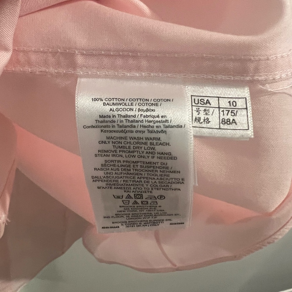 Brooks Brothers Pink Button Down Shirt Size 10 - Picture 4 of 4